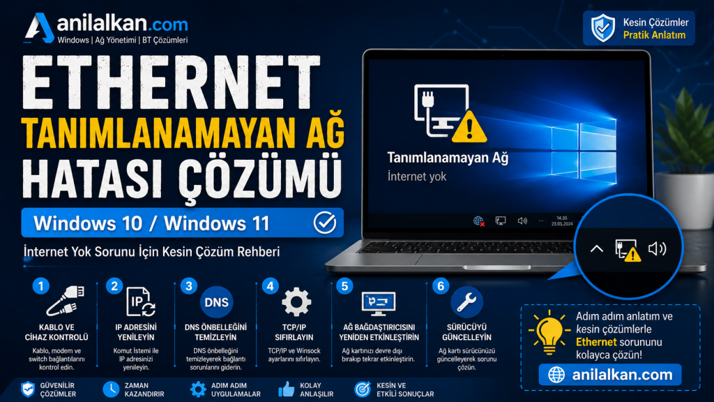 Ethernet Tanımlanamayan Ağ Hatası Çözümü